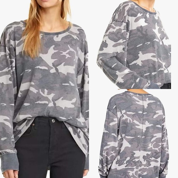 Free People Tops - Free Peoplw NWT Camo Long Sleeve
